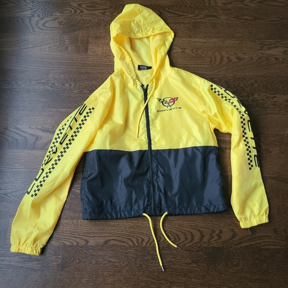NWT CHEMISTRY Corvette Racing  Winbreaker Jacket Hooded Nylon Sz.M - Picture 1 of 10